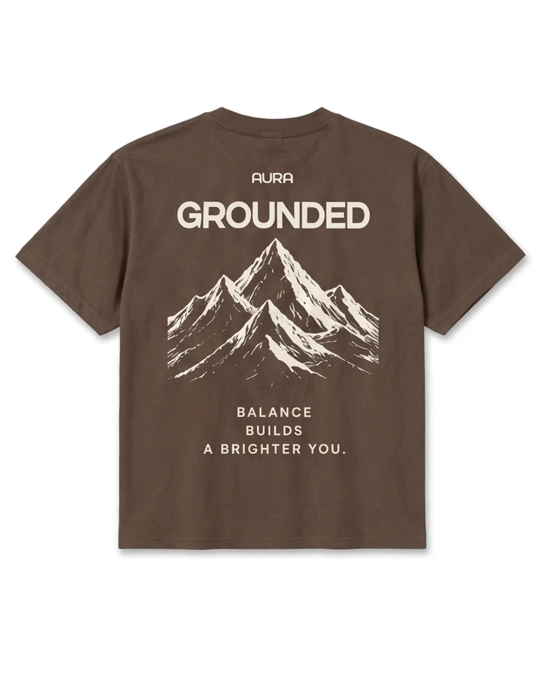 Aura Mindset Tee — Grounded in Ash Mocha
