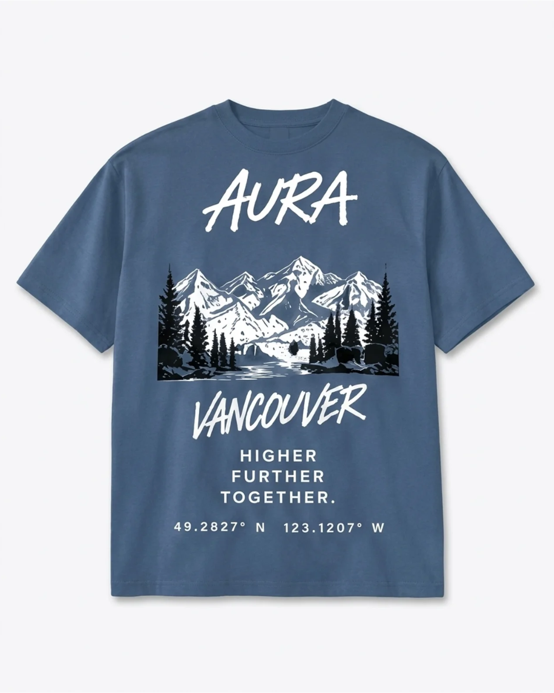 Aura Worldwide Tee — Vancouver in Slate Blue