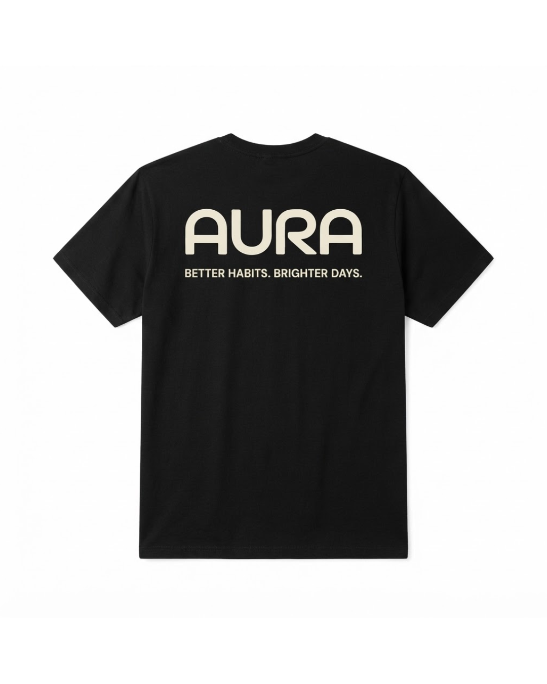 Aura Core 02 Tee — Better Habits Brighter Days in Shadow Black