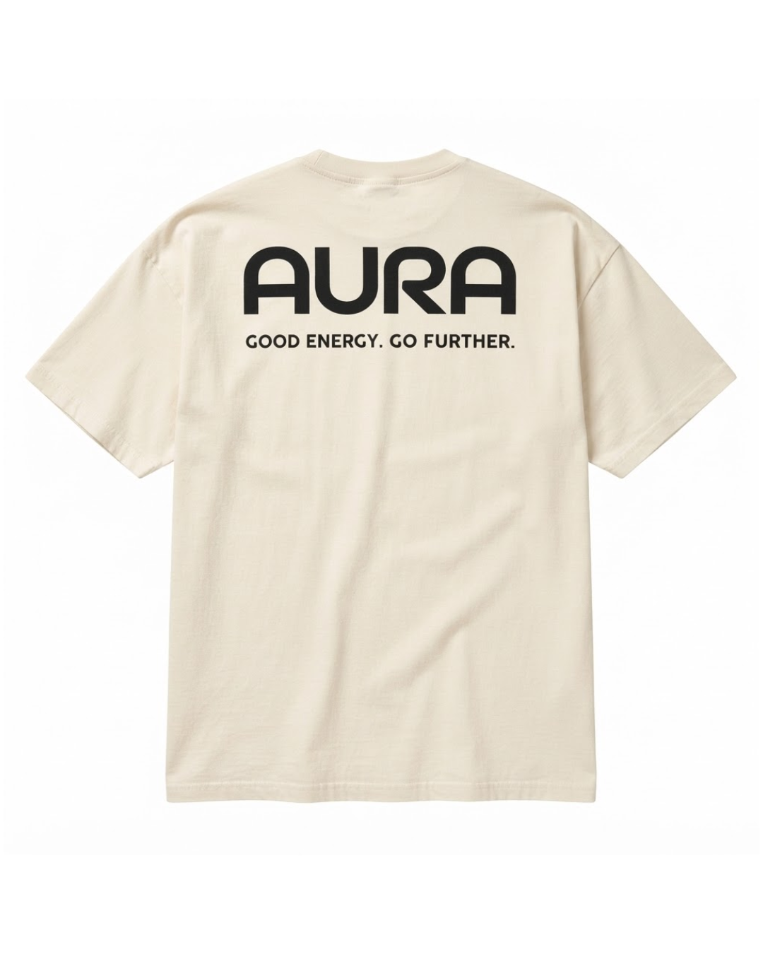 Aura Core 02 Tee — Good Energy Go Further in Moon Milk