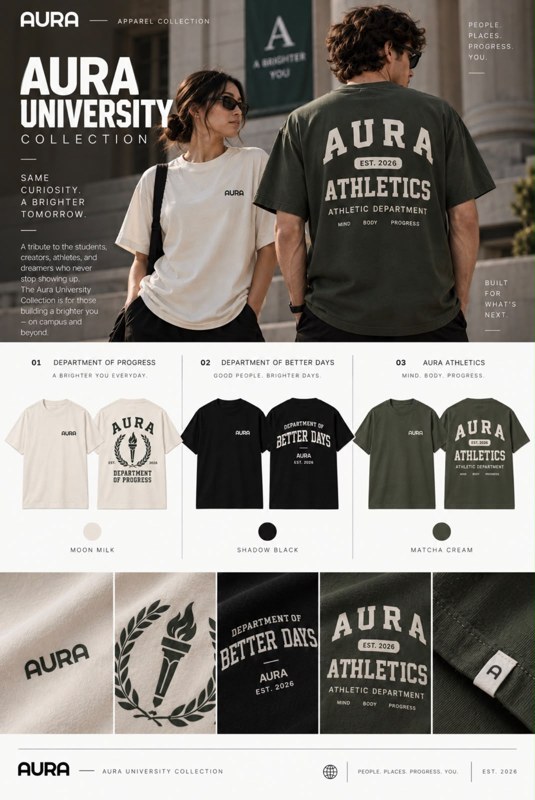Aura University apparel collection